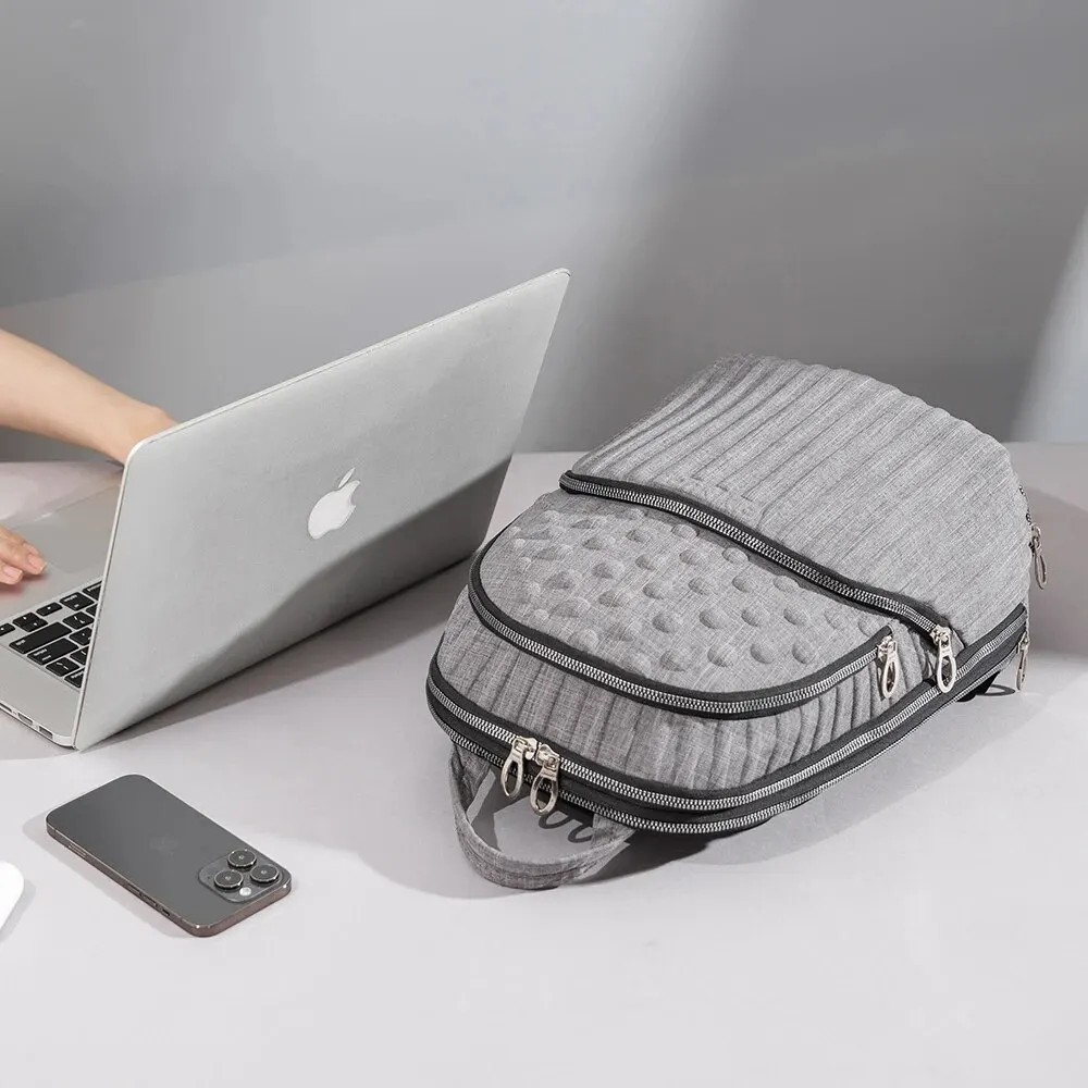 YINUO Laptop Backpack For Men Hard Shell Travel Multi-function Shoulder Bag Business Expandable Minimalist Wave Point