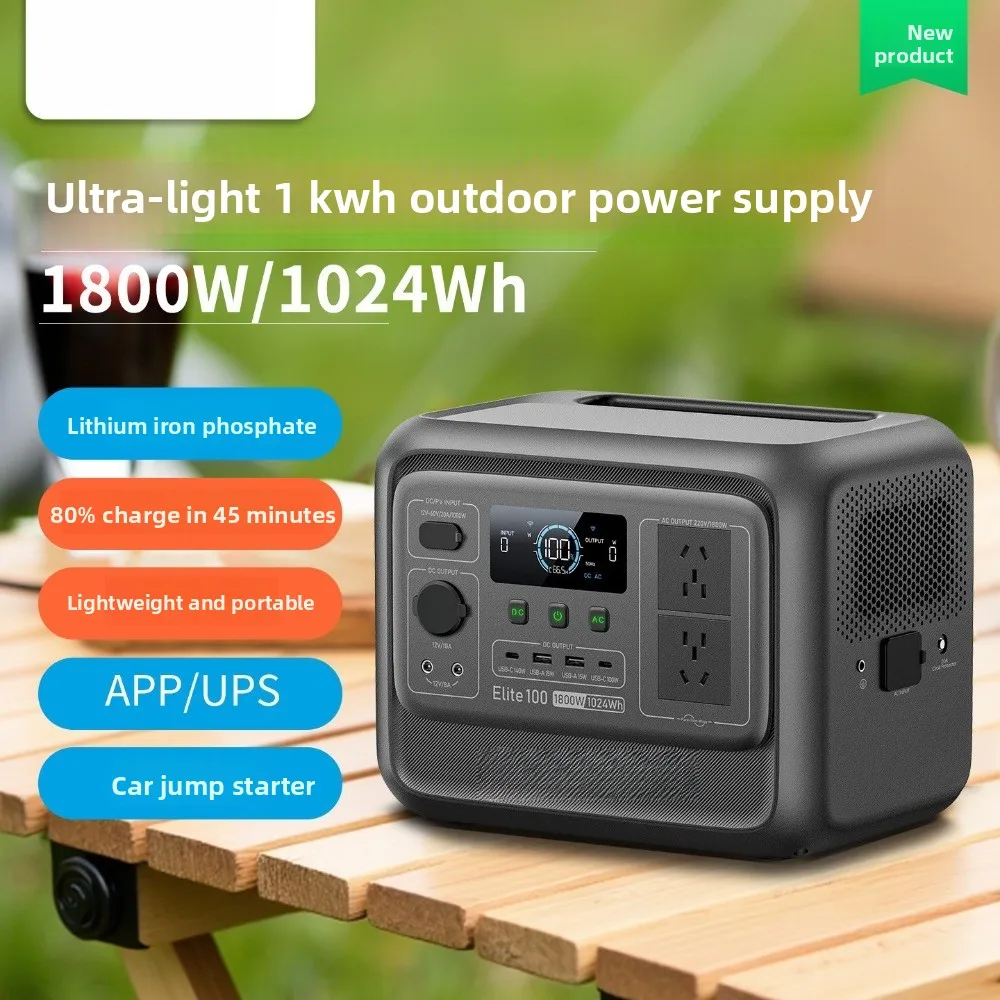 1800W Portable Power Station 110V AC Output Generator for Outdoor Camping RV Home Emergency