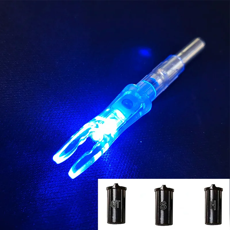 

5.2Mm bow arrow luminous arrow tail jacket LED tail belt switch night vision can automatically illuminate arrows universal