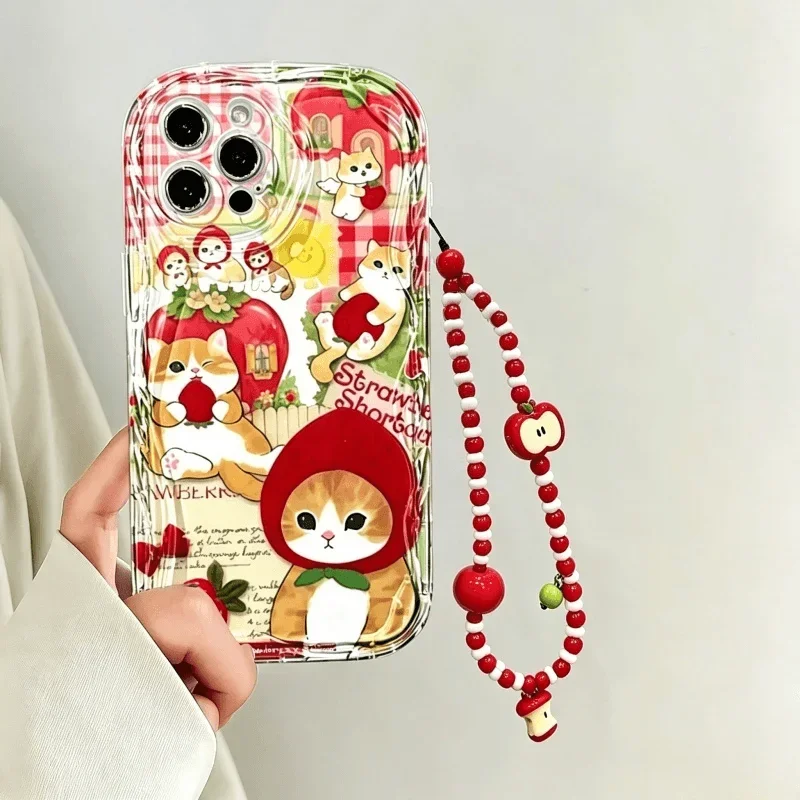 Cute Fruit Cat Chain Case For infinix Hot 70 50 Play 60 NOTE 40 30 40i 30i GT 10 20 PRO SMART 20 9 8 7 TECNO SPARK GO 2025 - view 6