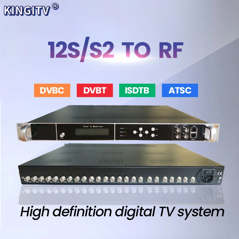 

12 Tuner To Modulator Multiplex Dvb-s2 Dvb-t Dvb-t2 Dvb-c Isdbt Atsc To Rf Tuner Receive To Modulator