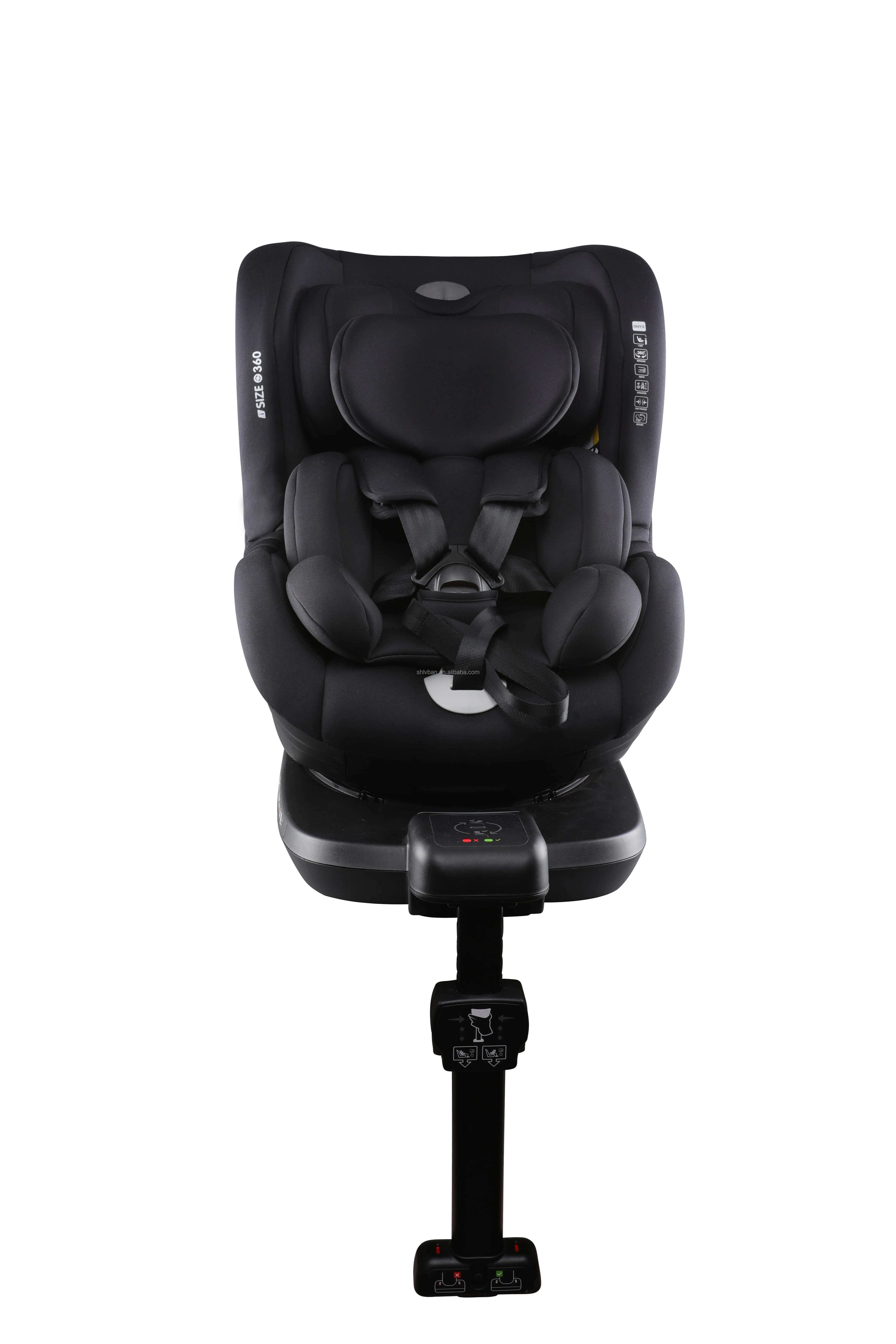 ez-travel new design Isize 360 degree rotation isofix and support leg baby car seat