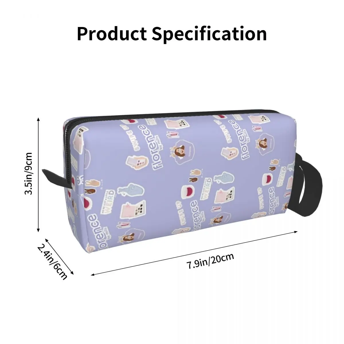 Florence By Mills - Cute Backpack Makeup Bag Cosmetic Storage Dopp Kit Toiletry Cosmetic Bag for Women Beauty Travel Pencil Case