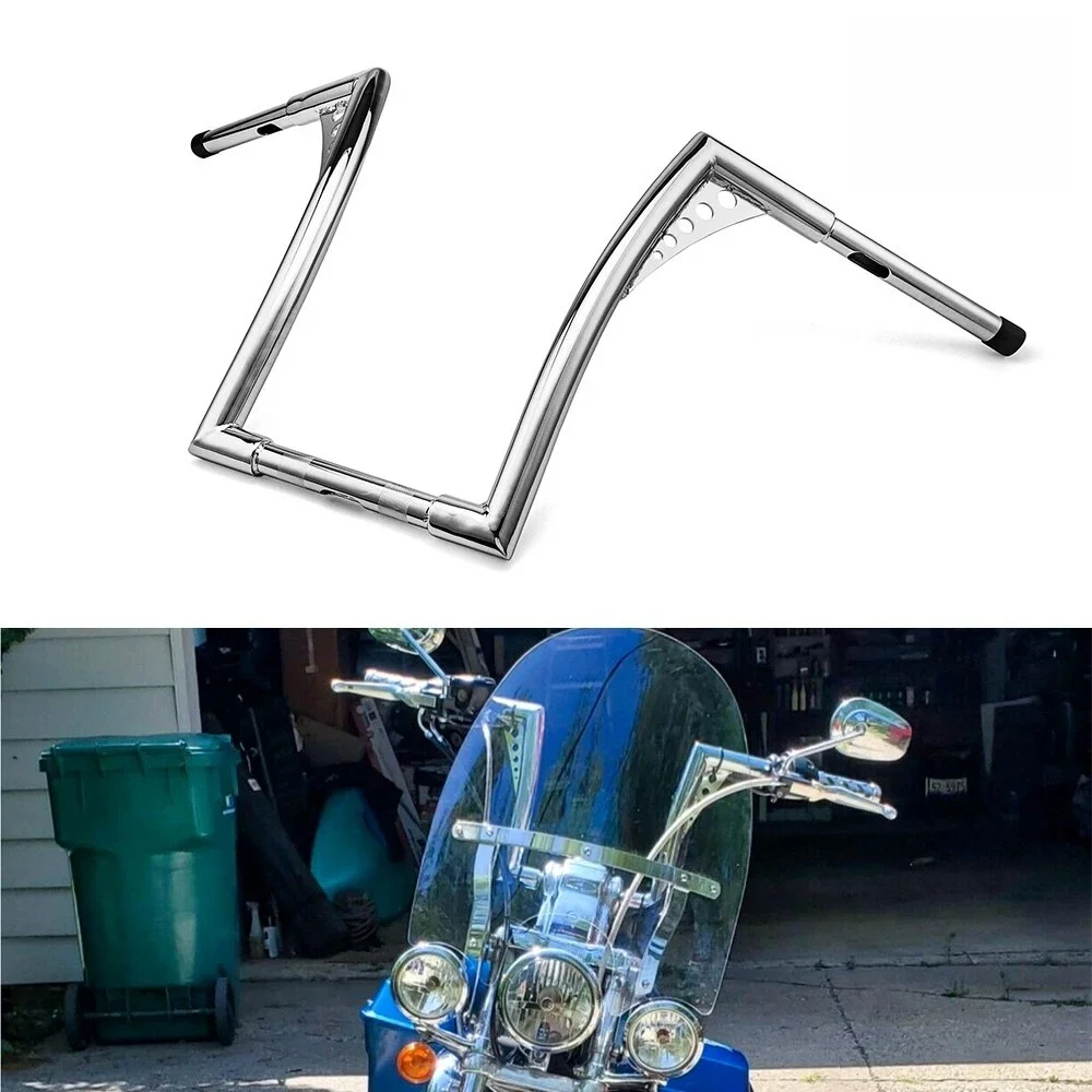 

Хромированный руль JOFRUNTN 12 дюймов с подъемом Ape для Harley Softail Dyna Sportster