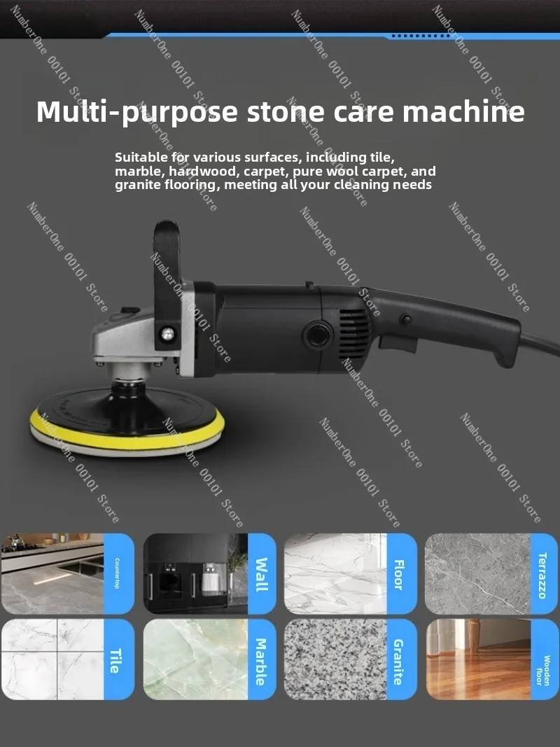 Portable Stone Polishing Machine Marble Tile Terrazzo Grinding Waxing Tool for Home Renovation Repair
