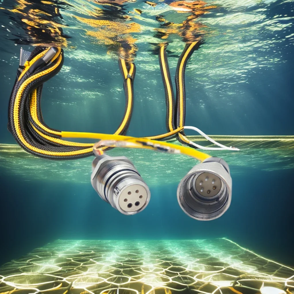 IP69K Waterproof 6-Pin Wet FC/SC/LC Fiber Optic Cable High Mechanical Stability Underwater Power Connector