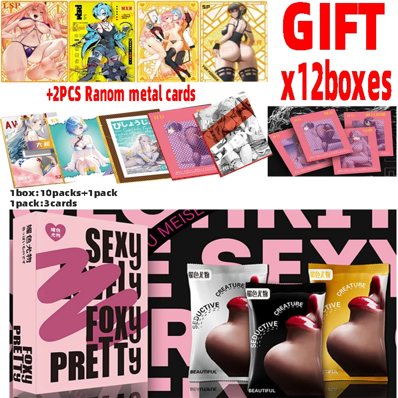 Wholesale 12/24/36boxes Goddess Story Foxy Pretty Cards Anime Games Girl Party Bikini Feast Booster Box Toys And Hobbies Gift