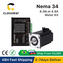 Cloudray Nema 34 Closed Stepper Motor Kit With Encoder  8.5N.m 4.9A and 20-80VAC/24-100 VDC Driver With 1.5M Free Cable