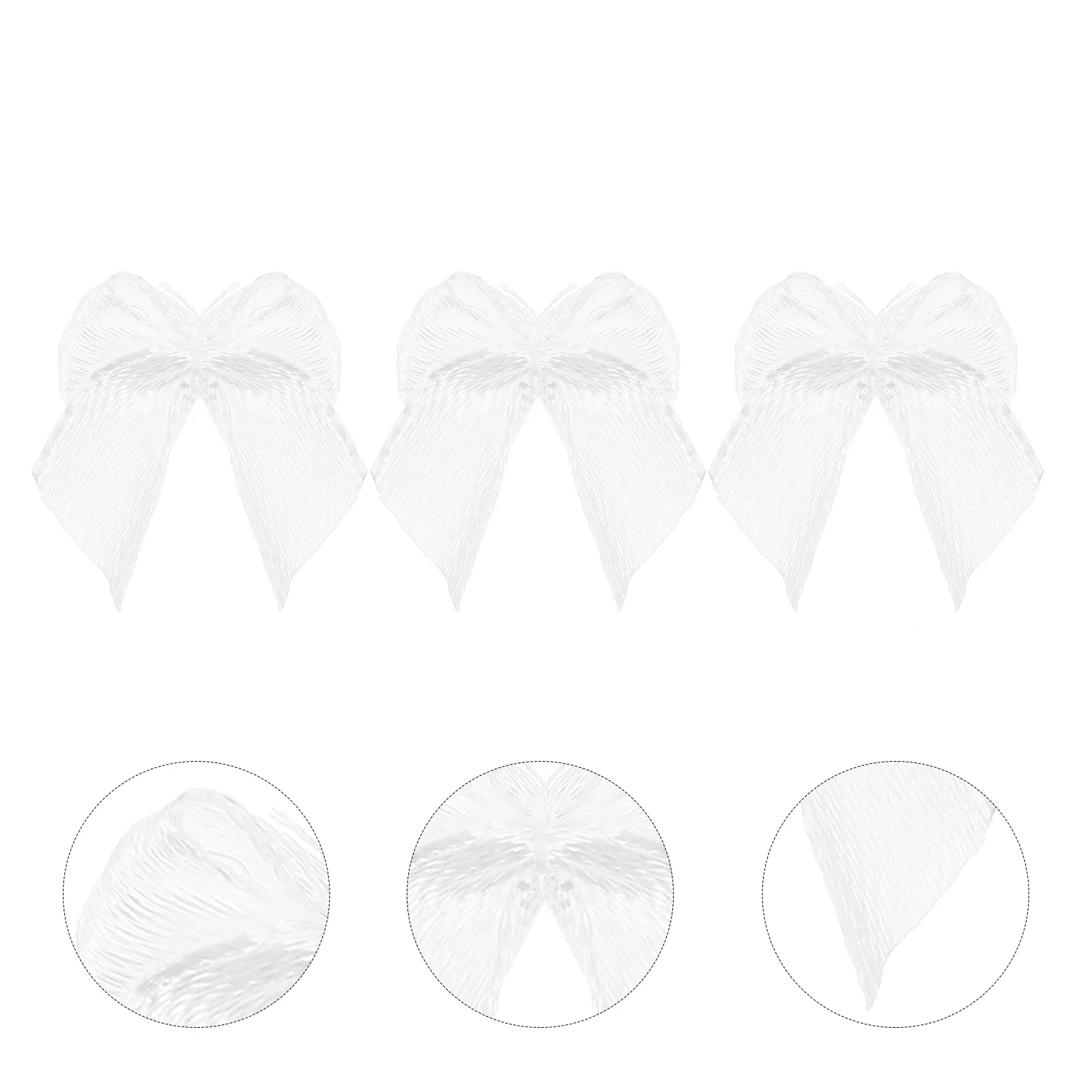 

100Pcs Satin Ribbon Bows Handmade Hair Bows Accessories Small White Bowknot for Crafts Gift Decor Weddings Parties