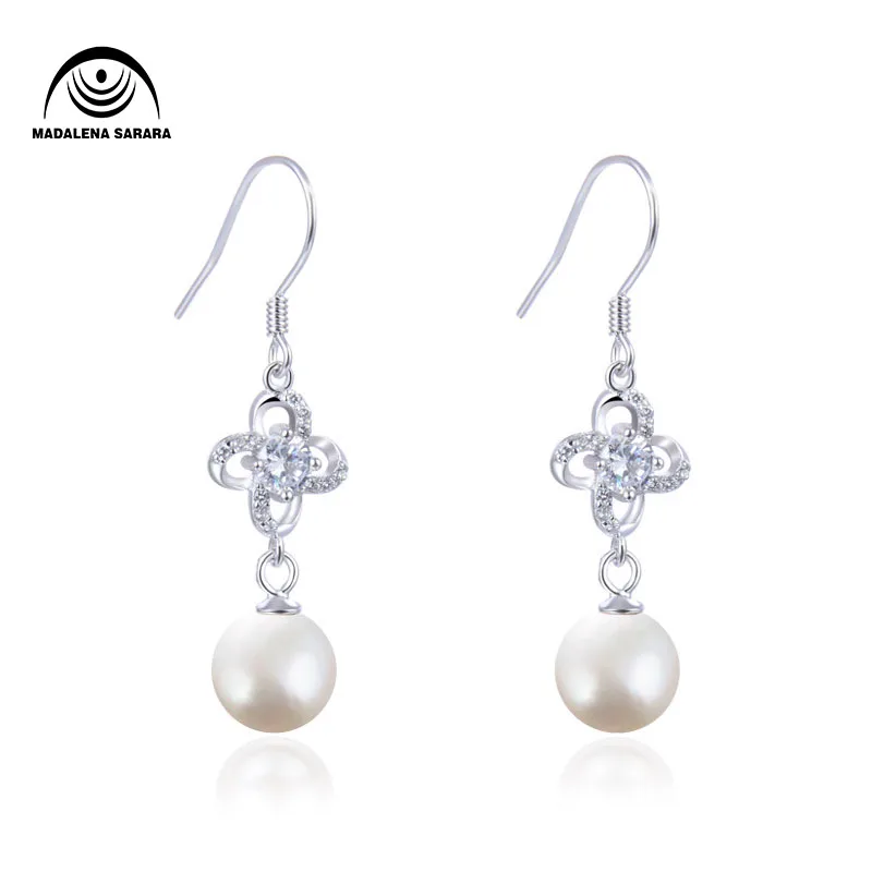 MADALENA SARARA AAA 8mm freshwater pearl S925 sterling silver simple pop earrings can be customized