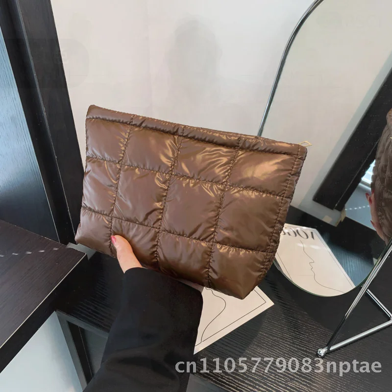 

Korean Style Pleated Bag for Women Urban Minimalism PU Leather Black/Brown/Green Small Square Zipper Casual Fashion 2023