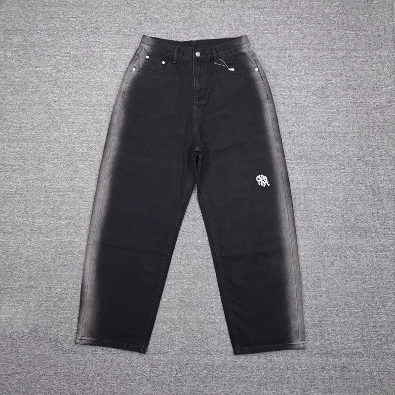 Streetwear Men's Casual Pants Logo Pattern High-quality Casual Mertra Jeans Stock