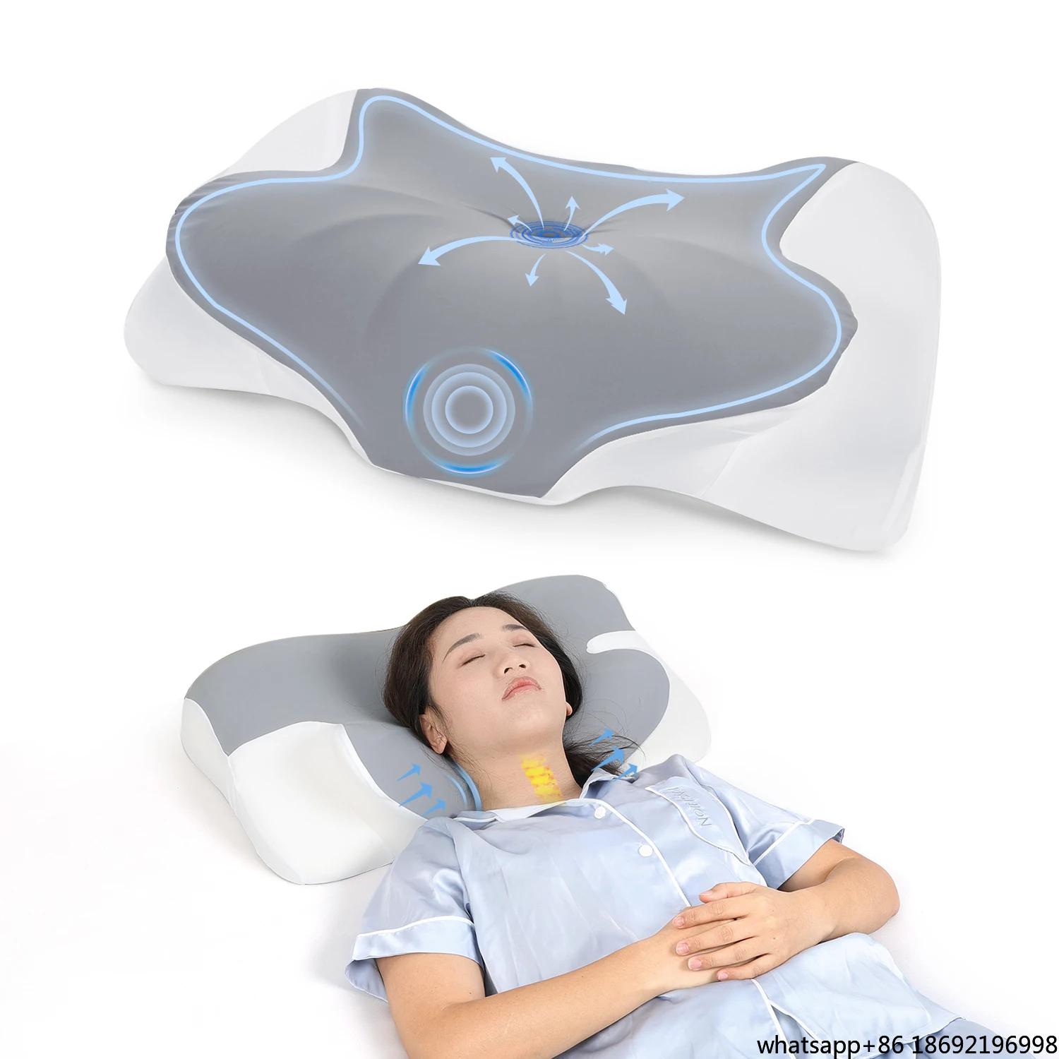 Orthopedic Cervical Contour Ergonomic Memory Foam Bed Pillow