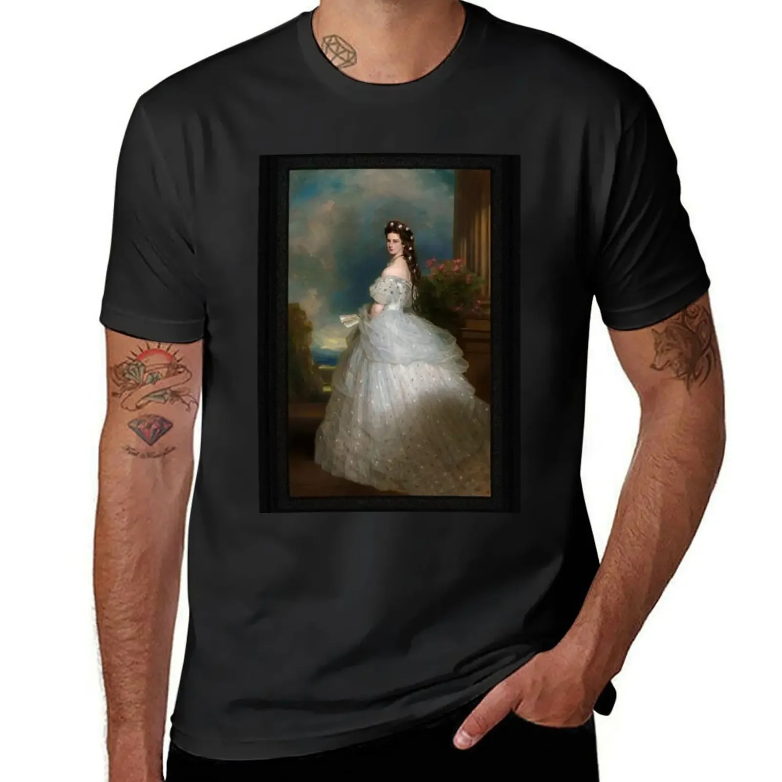 

Portrait Of Empress Elisabeth of Austria by Franz Xaver Winterhalter T-Shirt anime Funny t-shirts compression shirt men