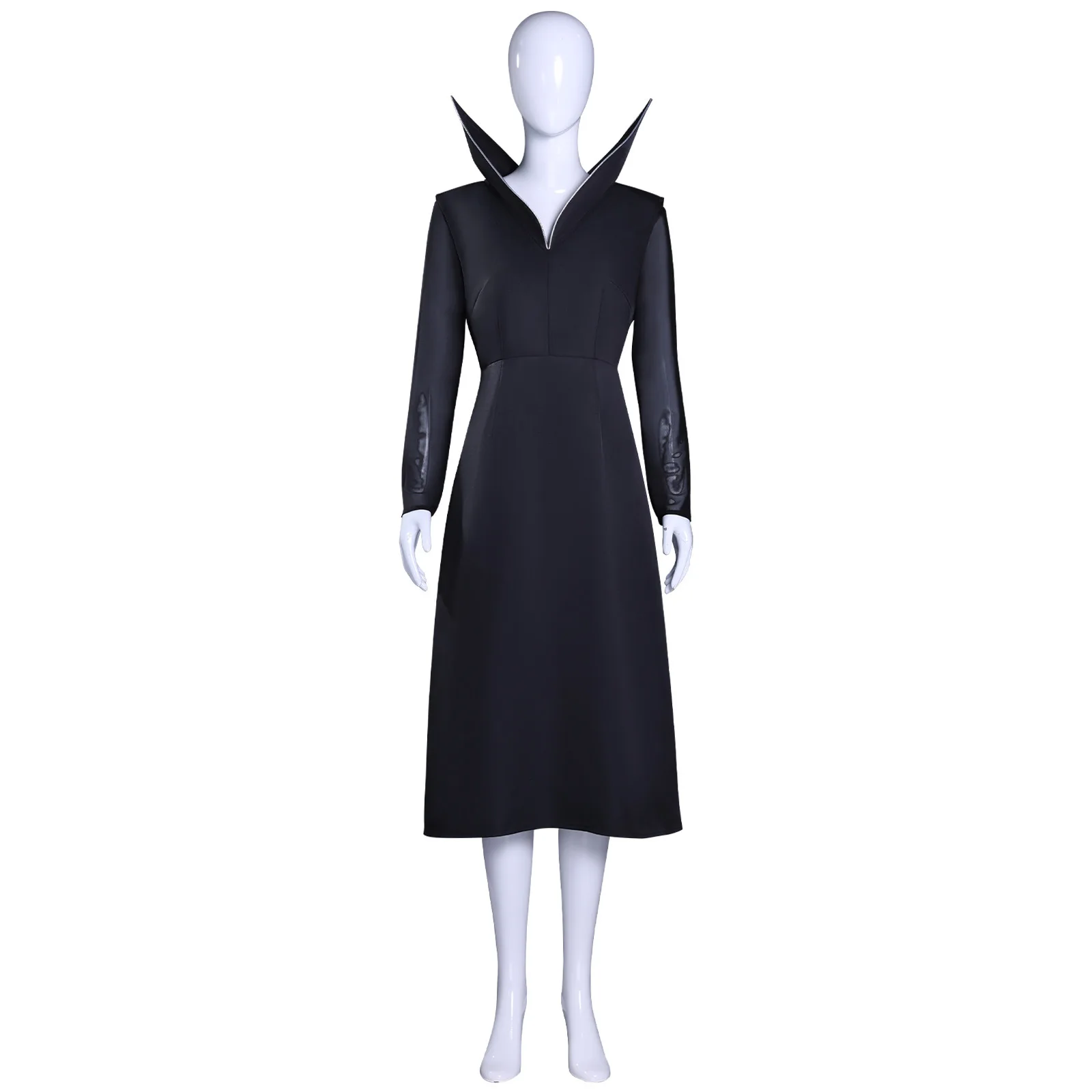 

Halloween Wednesday Stand-up Collar Dress Cosplay Costume 2D Performance Adams Cosplay Costume