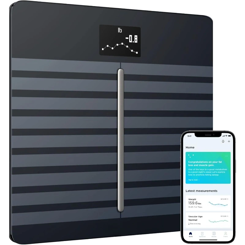 Smart Scales with Full Body Analysis Including Fat Content, Muscle Mass, Bone Density, Visceral Fat, Digital Personal Scales