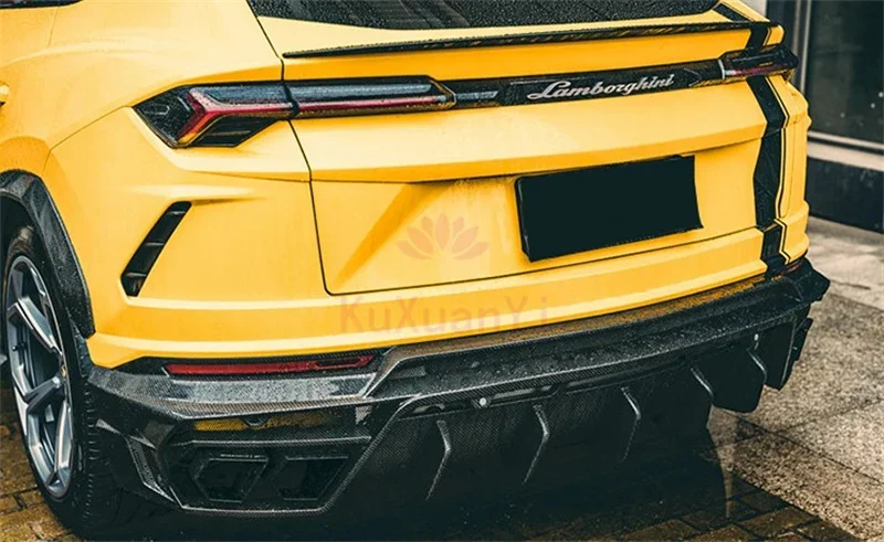 

LANOUT M-style dry carbon fiber rear diffuser Front lip side skirt hood spoiler fender suitable for Lamborghini URUS body kit