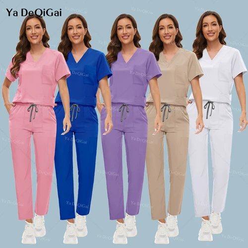 Conjunto médico Unisex para hombre y mujer, traje de belleza, uniformes médicos para enfermeras, ropa de enfermería, ropa de trabajo para enfermera, Doctor y dentista, venta al por mayor