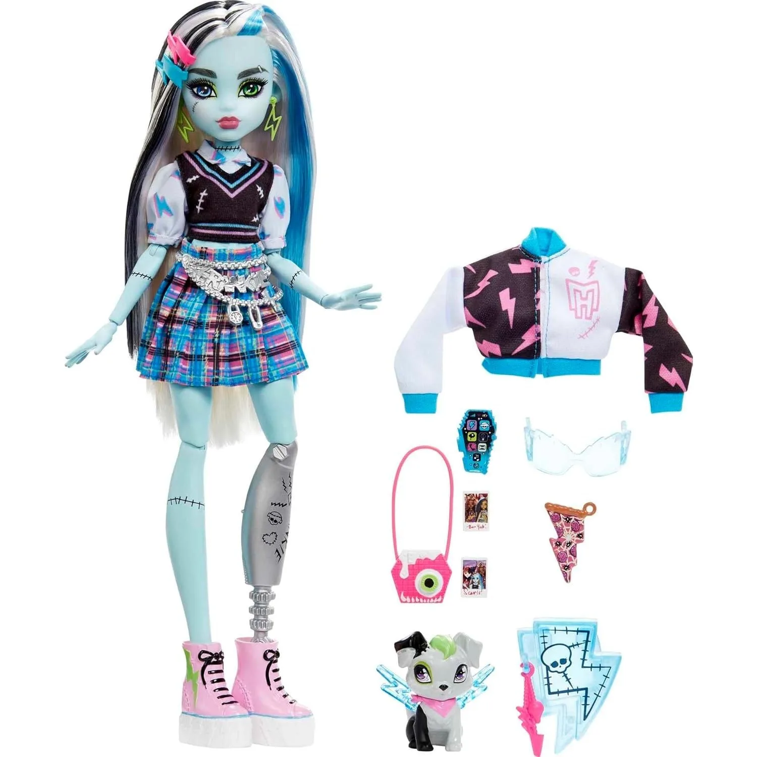 دمى Mattel Monster High Draculaura Clawdeen Wolf Cleo De Nile الأصلية لعام 2025 للفتيات مع ملحقات ألعاب الحيوانات الأليفة Monsterhigh