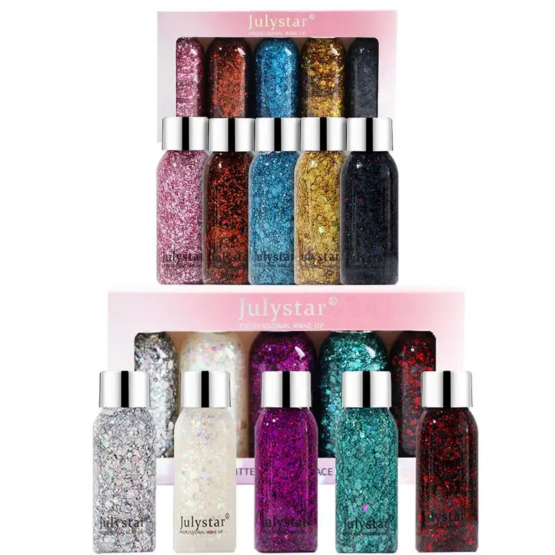 Gezicht Glitter Make-Up Festival Cosmetische Glitter Pailletten Body Glitter Mousserende Decoratie Glitter Beauty Set Voor Haar Wangen En