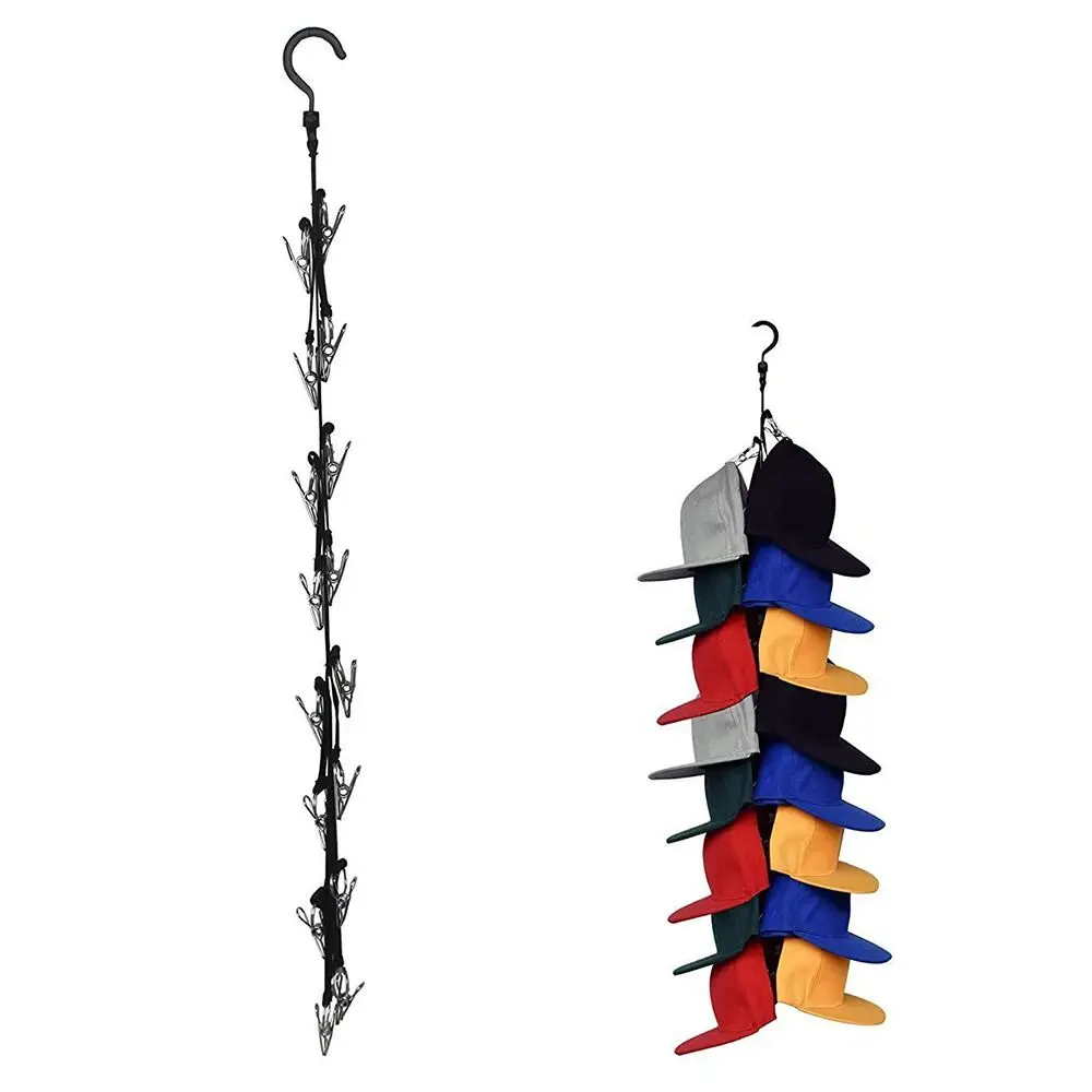 

Hanging Baseball Cap Storage Rack Rotatable Space Saving Wall-Mounted Hat Organizer Creativity Durable Baseball Cap Holder