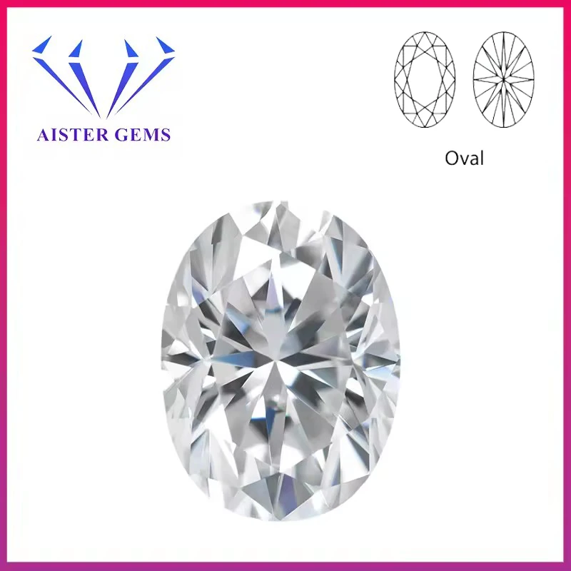 Real D Color Oval Shape Moissanite Diamonds with Certificate VVS1 Loose Gemstones Pass Diamond Tester with GRA Report