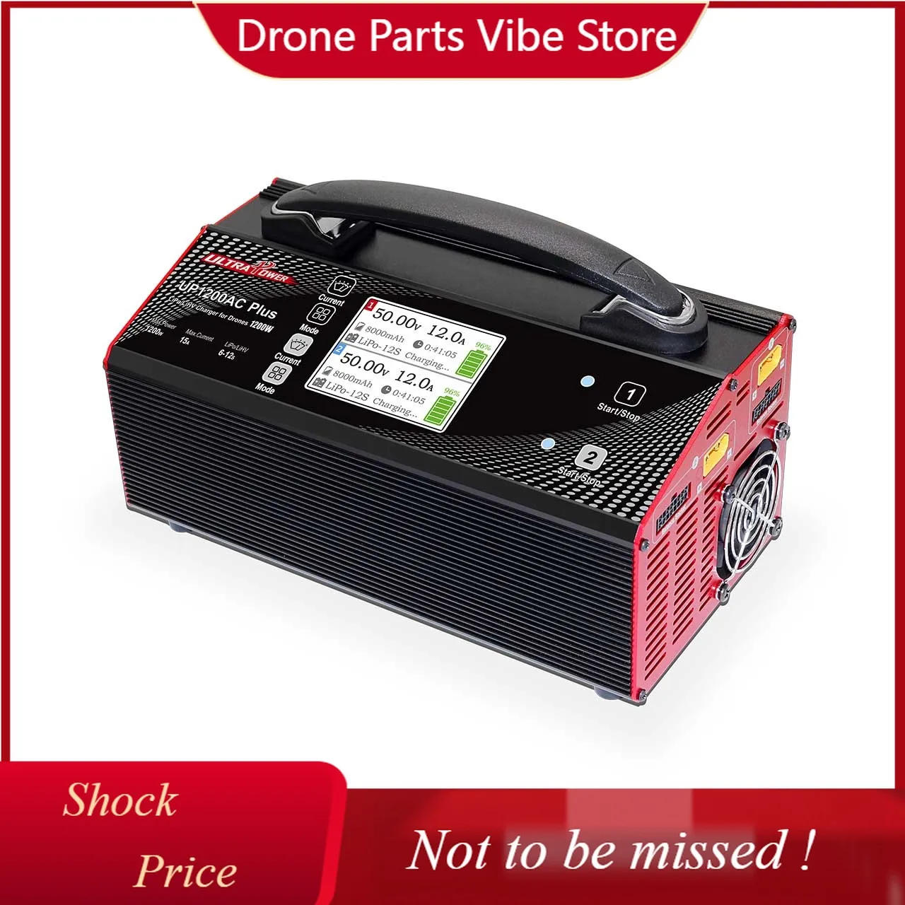 

Зарядное устройство DPUltraPower UP1200AC PLUS для LiPo аккумуляторов 6-12S, 1200 Вт/15 А, с функцией быстрой зарядки для сельскохозяйственных дронов и электрических транспортных средств