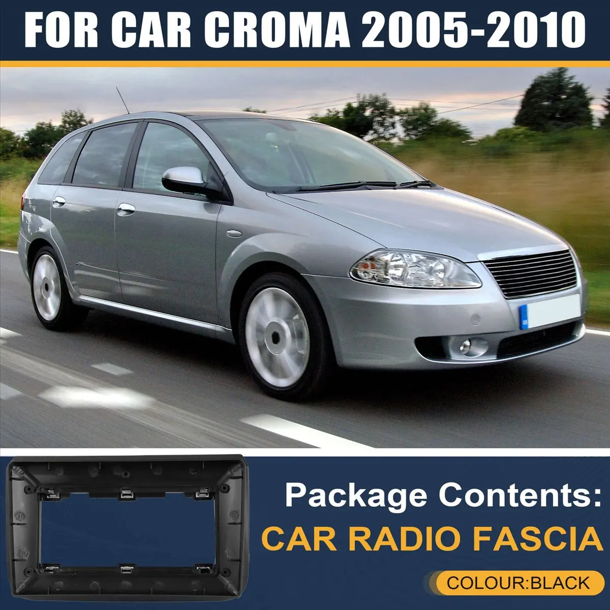 Super Sale 9 Inch Car Fascia Frame Adapter Canbus Box Android Radio Dash Fitting Panel Kit for Fiat Croma 2005-2010