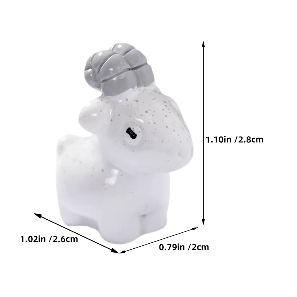 12 قطعة صغيرة الماعز الراتنج الديكور لطيف الحيوانات الصغيرة زخرفة DIY بها بنفسك الحرفية حديقة المنزل مكتب بونساي عرض الأغنام ديكور المنزل #4