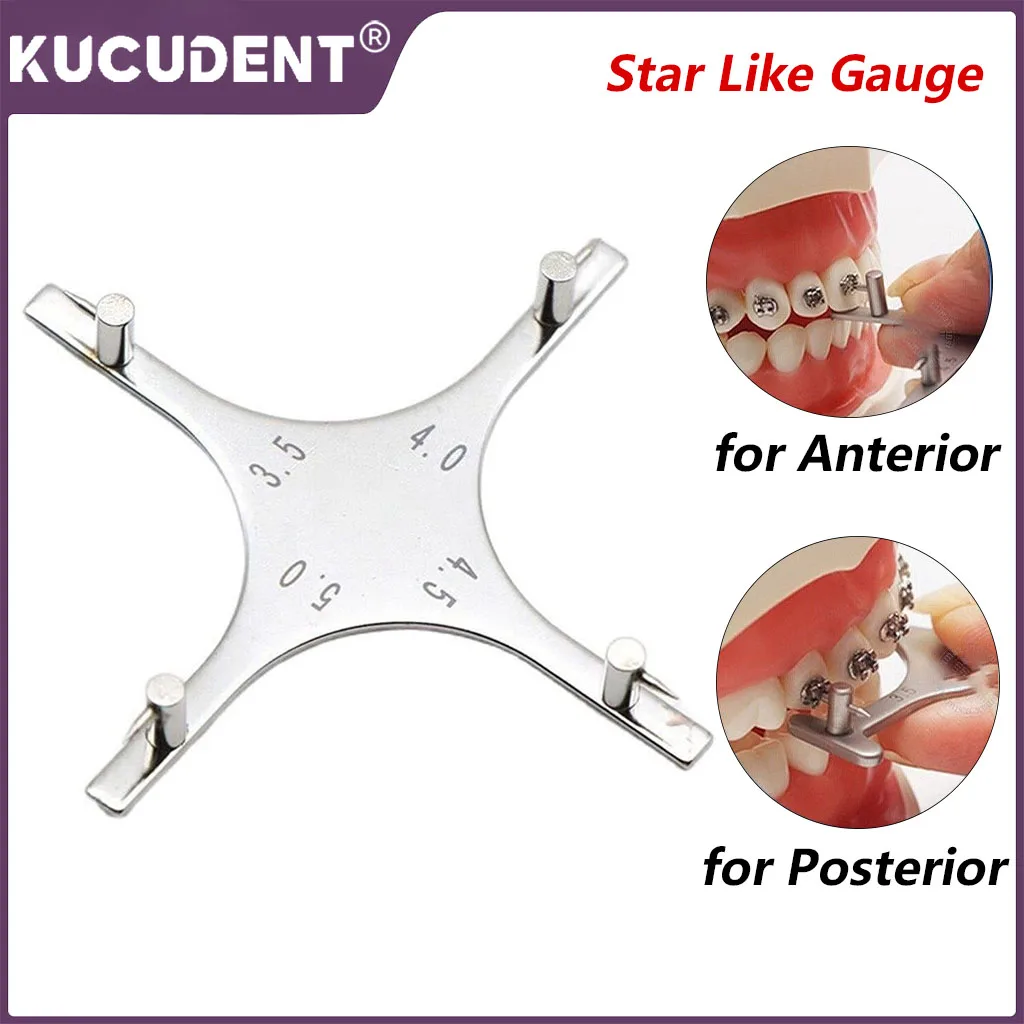 1Pc Dental Bracket Gauge Orthodontic Bracket Positioning Height Wick Gauge High Precision Brackets Positioner Dentist Instrument