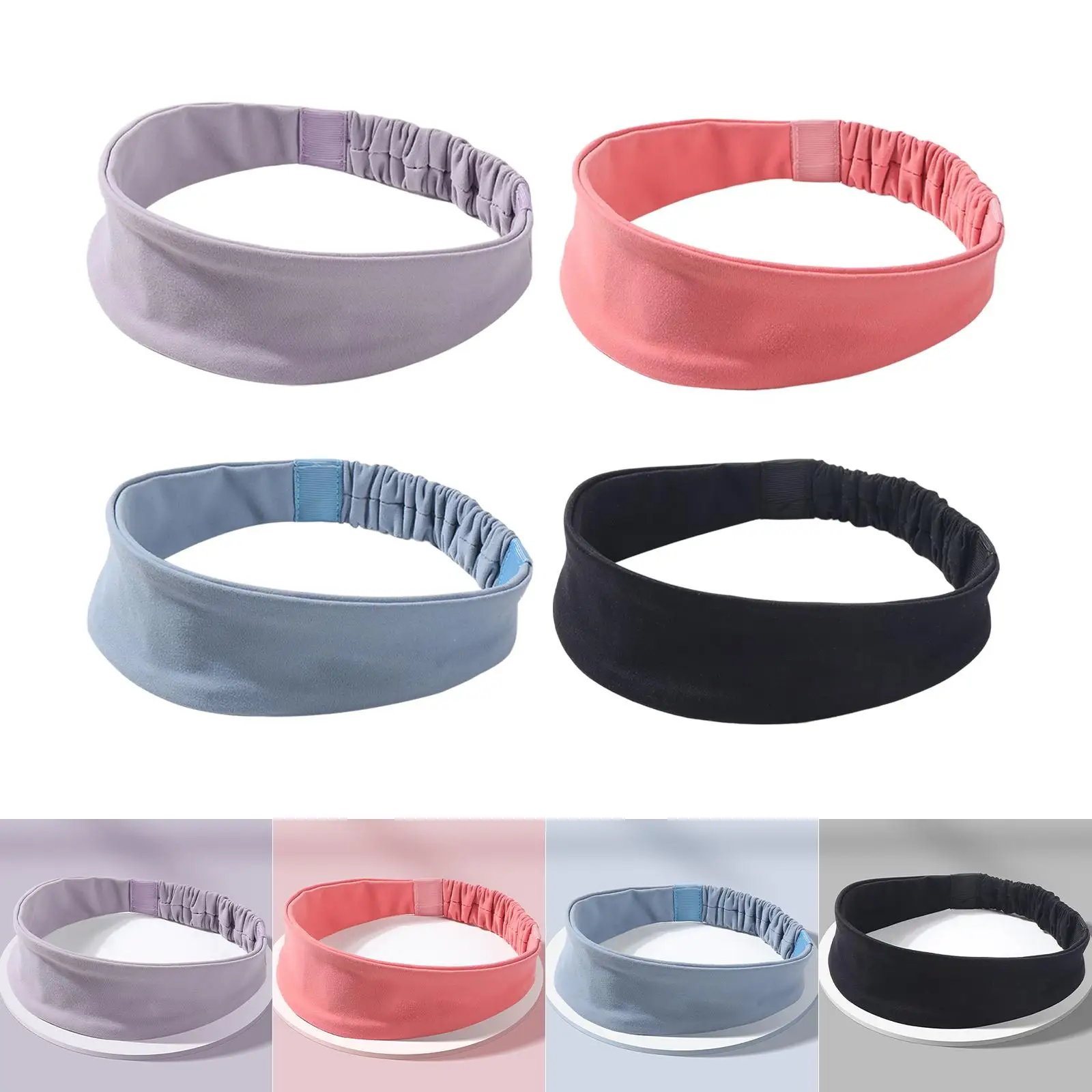 

Outdoor Headband Sweatband Elastic Anti Slip Bandanas Stretch Belt Hair Band Wrap for Yoga Climbing Basketball Workout