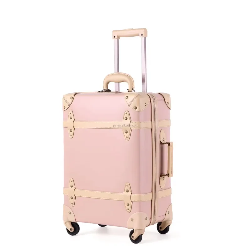 Factory New design PP material pink vintage luggage Kid's Luggage vspink suit case valise travel bag  maletas de viaje