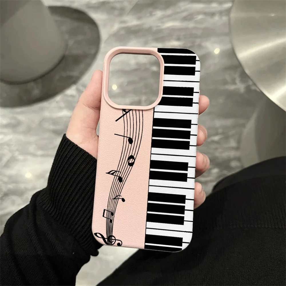 Klaviertasten-Handyhülle für iPhone 17 16 15 14 13 12 Pro Max 16 15 14 Plus 17 16 15 14 13 12 Pro 17Air Silikon-Matt-Cover – Detail 7