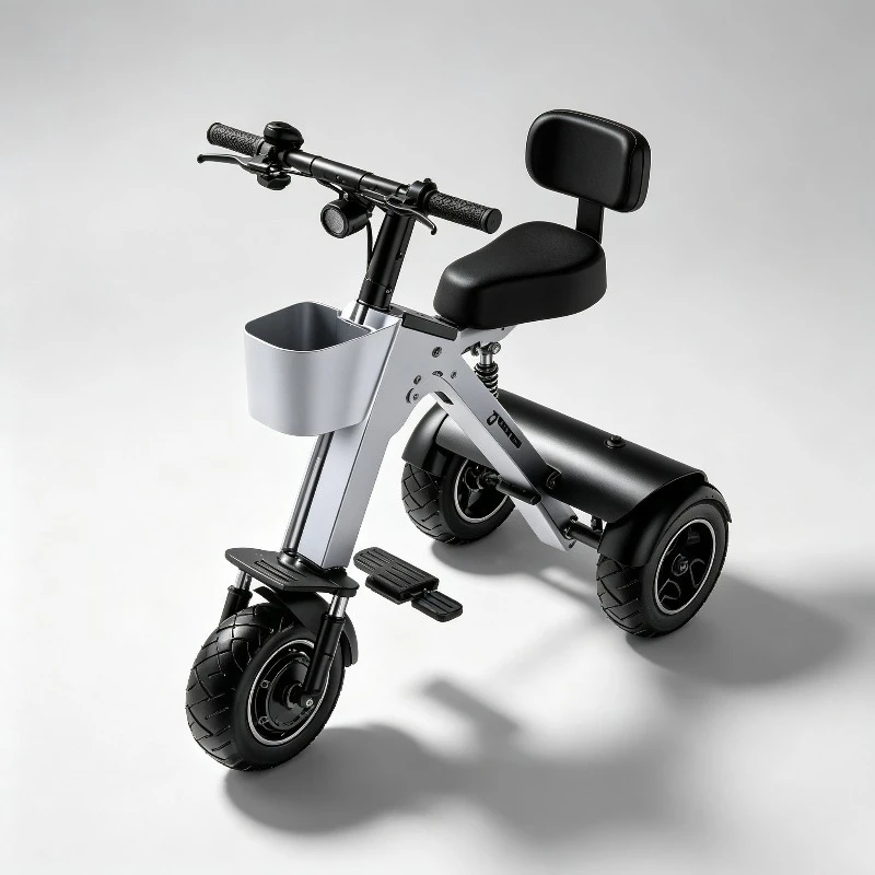Folding car scooter electric tricycle small three-wheeled aluminum alloy battery car
