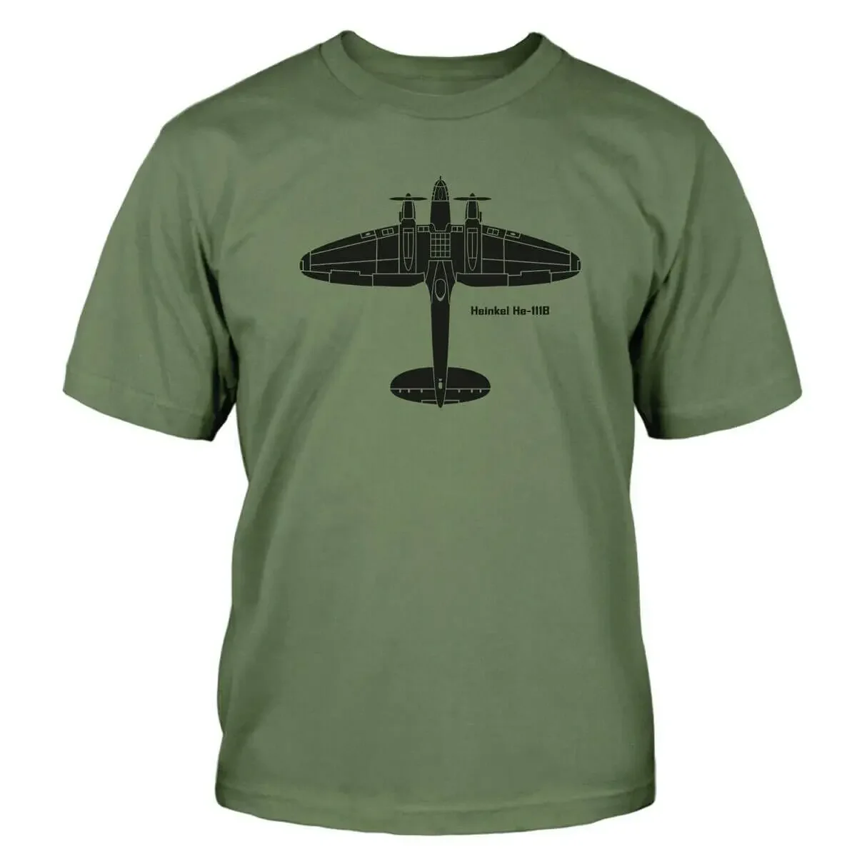 Heinkel He-111B Graphic T-Shirt Premium Cotton Short Sleeve O-Neck Mens T Shirt New S-3XL