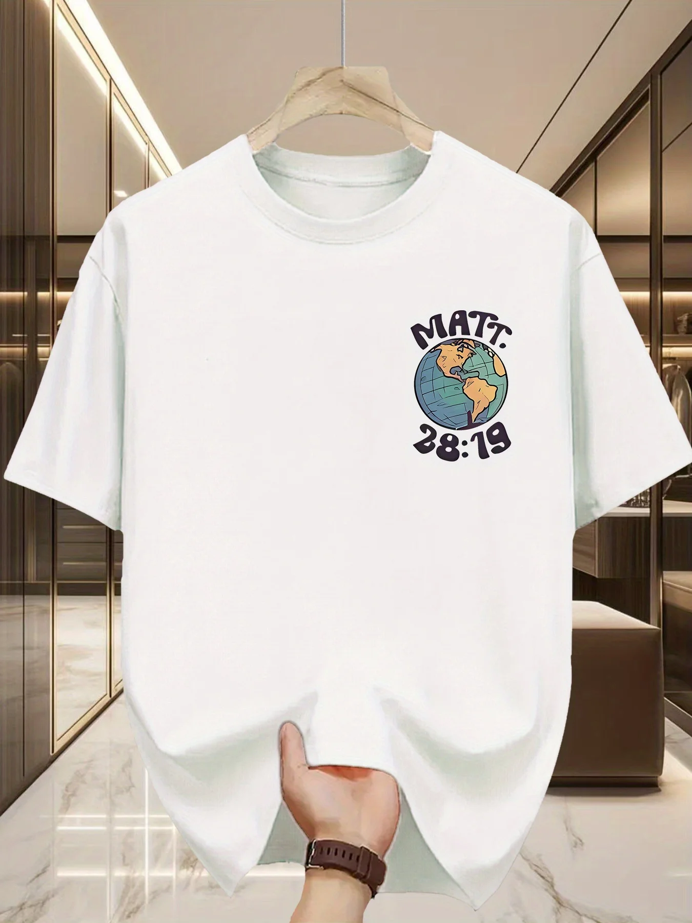 "Go Make Disciples of All Nations" Bible Verse Christians T-Shirt 100% Cotton O-Neck Short Sleeve Summer Casual Mens T-shirt