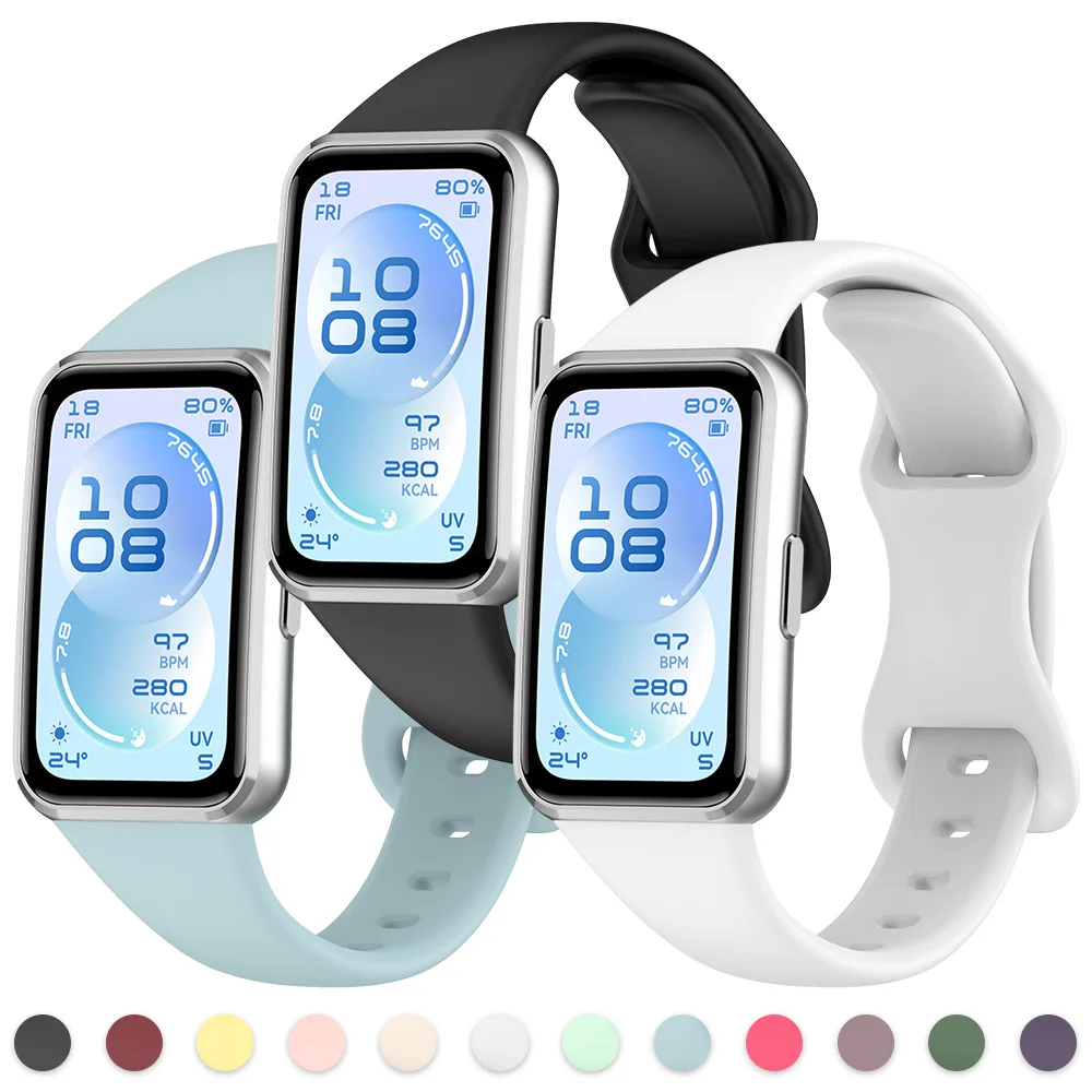 Silikonbänder für Huawei Band 11/11Pro, Ersatz-Zubehör, Sport-Slim-Armband, Pulseira Correa für Huawei Band 11NFC