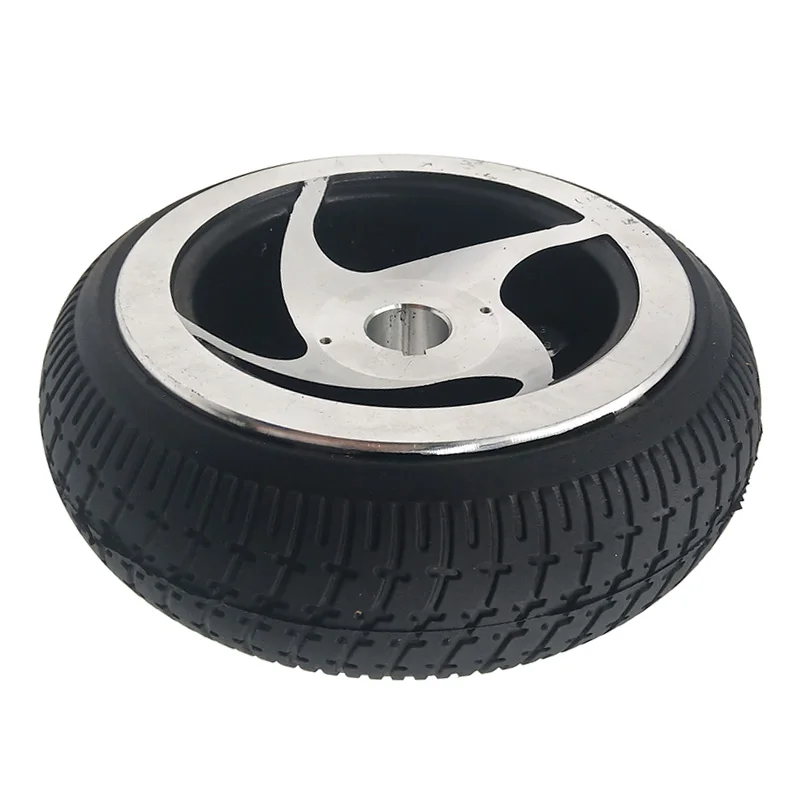 165x55 solid tire with wheel hub keyway has good load-bearing capacity and is suitable for hand-held floor scrubbers/sweepers
