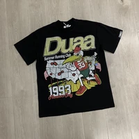 Camisetas de Manga Corta de Algodón con Pedrería para Club de Correr de Verano, para Hombre y Mujer, Estilo Harajuku Hip Hop, Holgadas, Brillantes, con Diamantes
