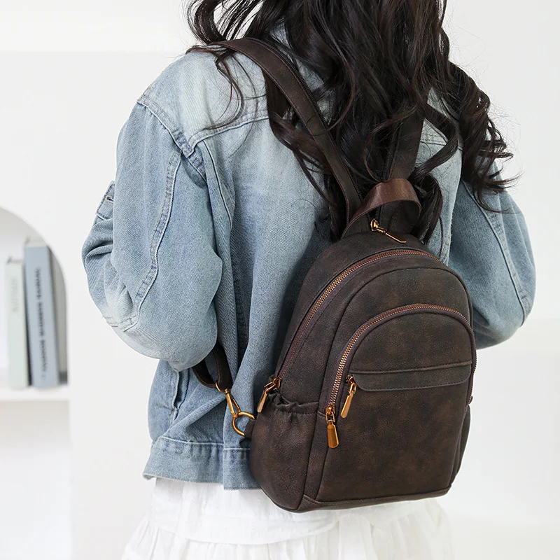 

Women's Backpack Waterproof Casual Travel Bagpack for Teenage Girl High Quality PU Leather Rucksack School Bookbag mochilas