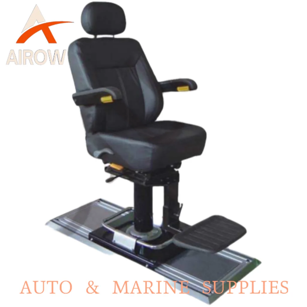 Airow auto Marine Chair for Captain With Slide Navigation Seat for Boat and Ship With Base Adjustable