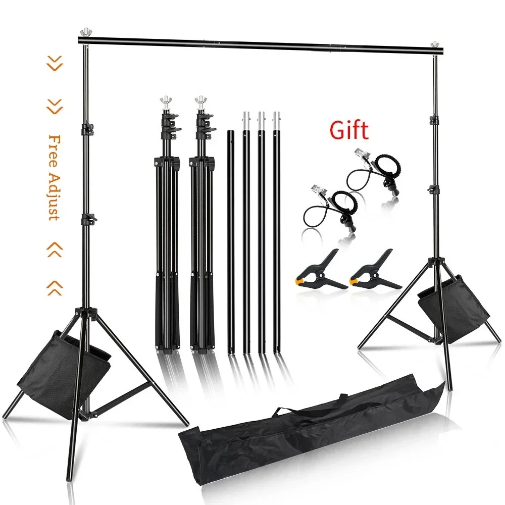 SH التصوير خلفية خلفية حامل دعم صورة قماش الإطار نظام كيت مع حقيبة حمل لاستوديو صور الفيديو الموسلين
