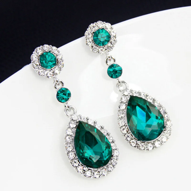 Nowe kryształowe długie wiszące kolczyki dla kobiet kropla wody osobowość luksusowe spadek kolczyki biżuteria ślubna ucha bijoux femme luxe