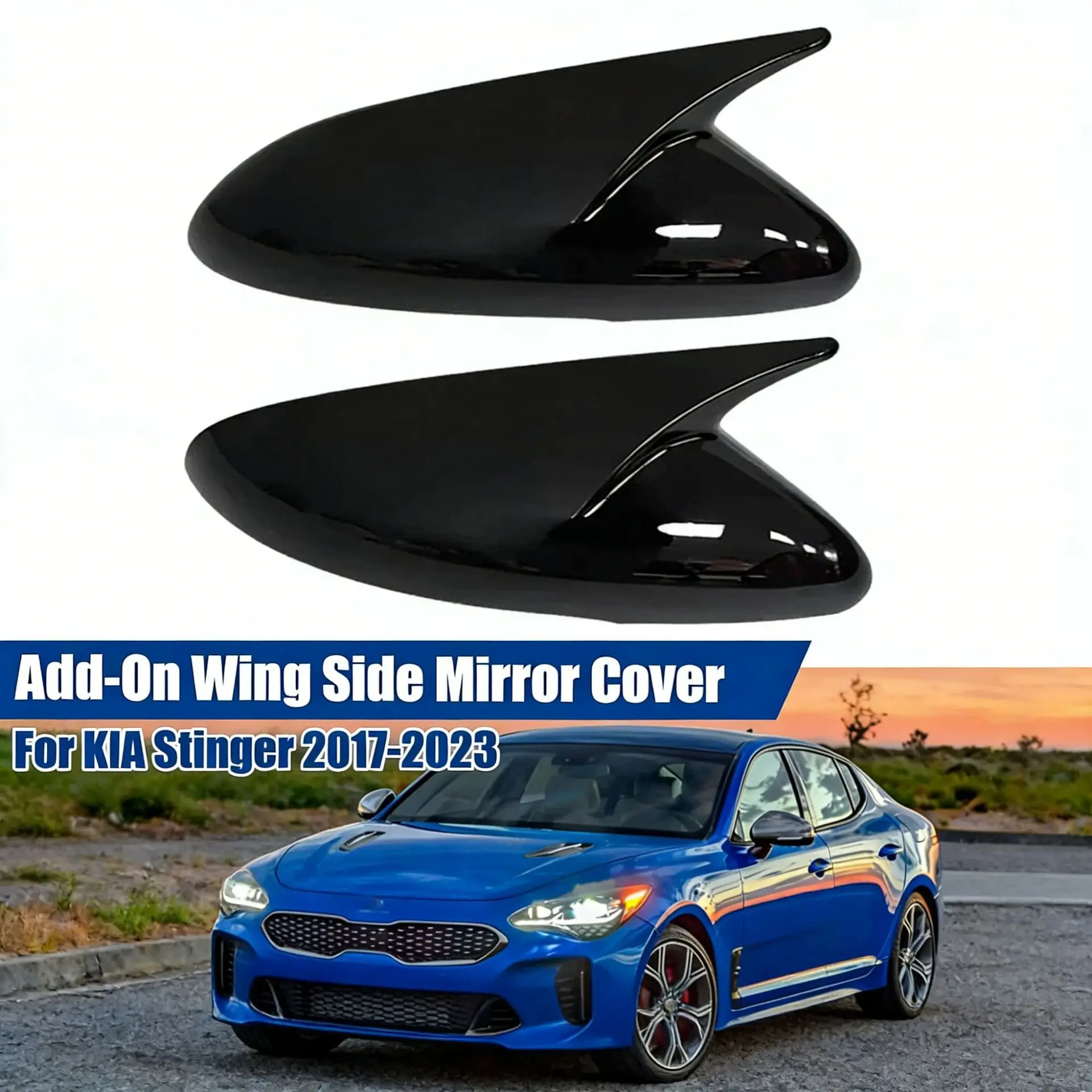 Suitable for Kia Stinger horn Kia Stinger modified horn rearview mirror cover reversing mirror mirror housing 18-24