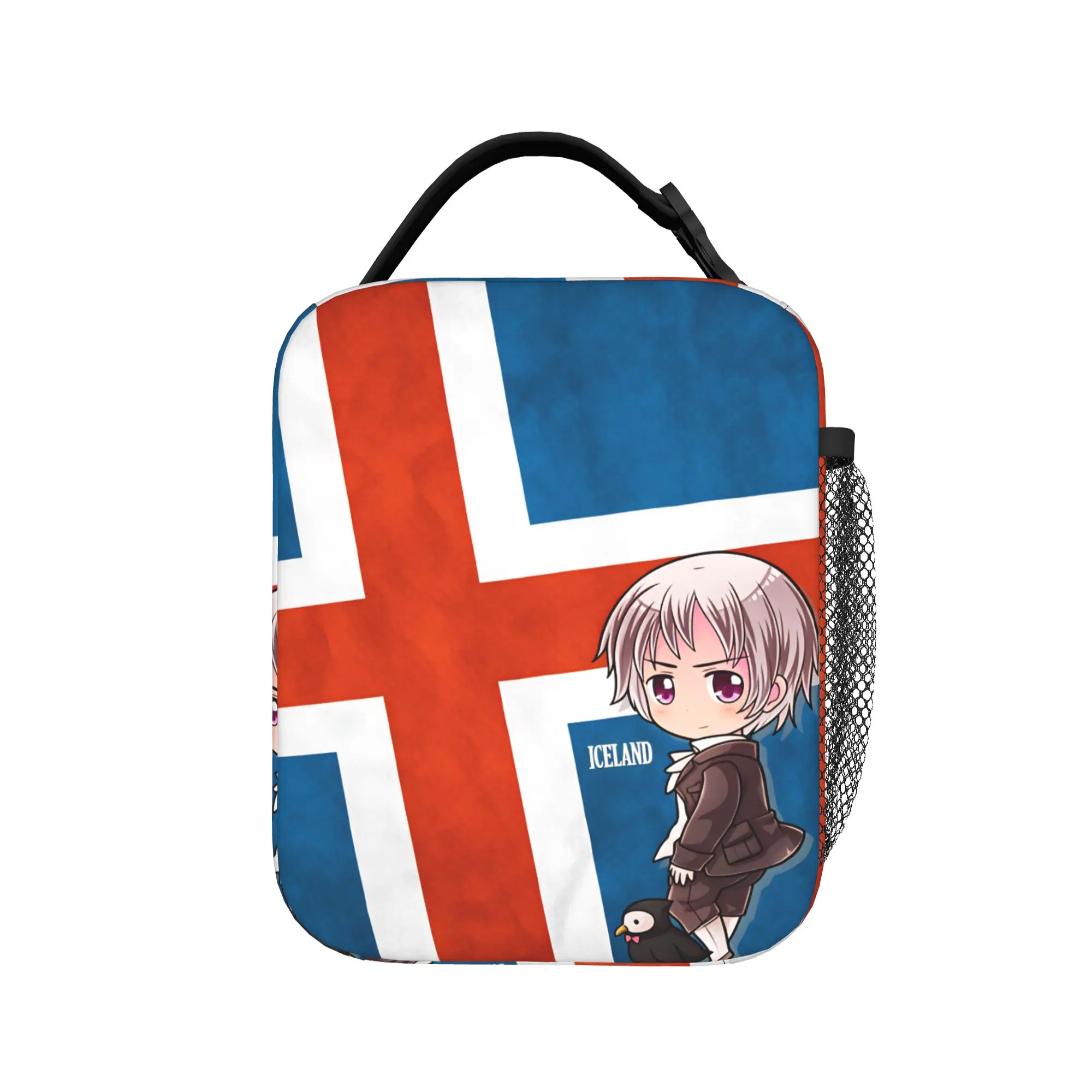 Hetalias Axis Powers Characters Nation Flag Lunch Bag  Lunch Box Office Portable Thermal Lunch Bags For Unisex Oxford Cooler Bag