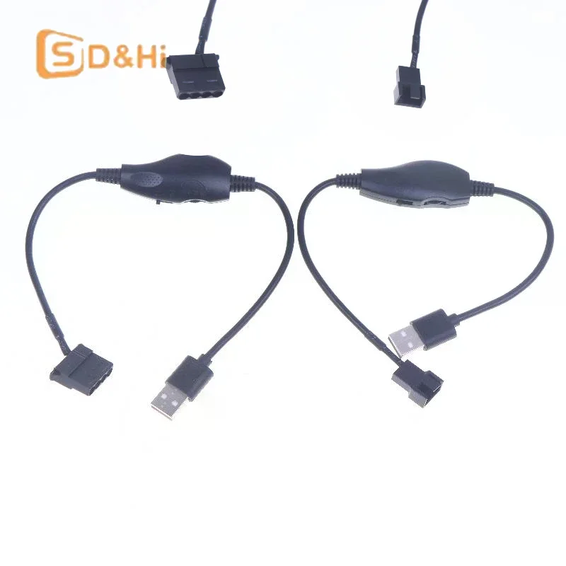 USB To 4Pin PWM 5V To 12V Boost Line Fan Power Adapter Connector Converter Cable With Adjust Switch