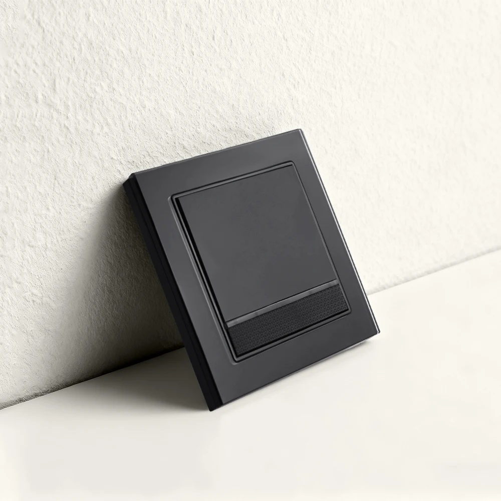 Avoir Black Tempered Glass Panel Light Switch With Led Indicator Wall Power Supply Multi-Function Socket UK Standard Wall Socket