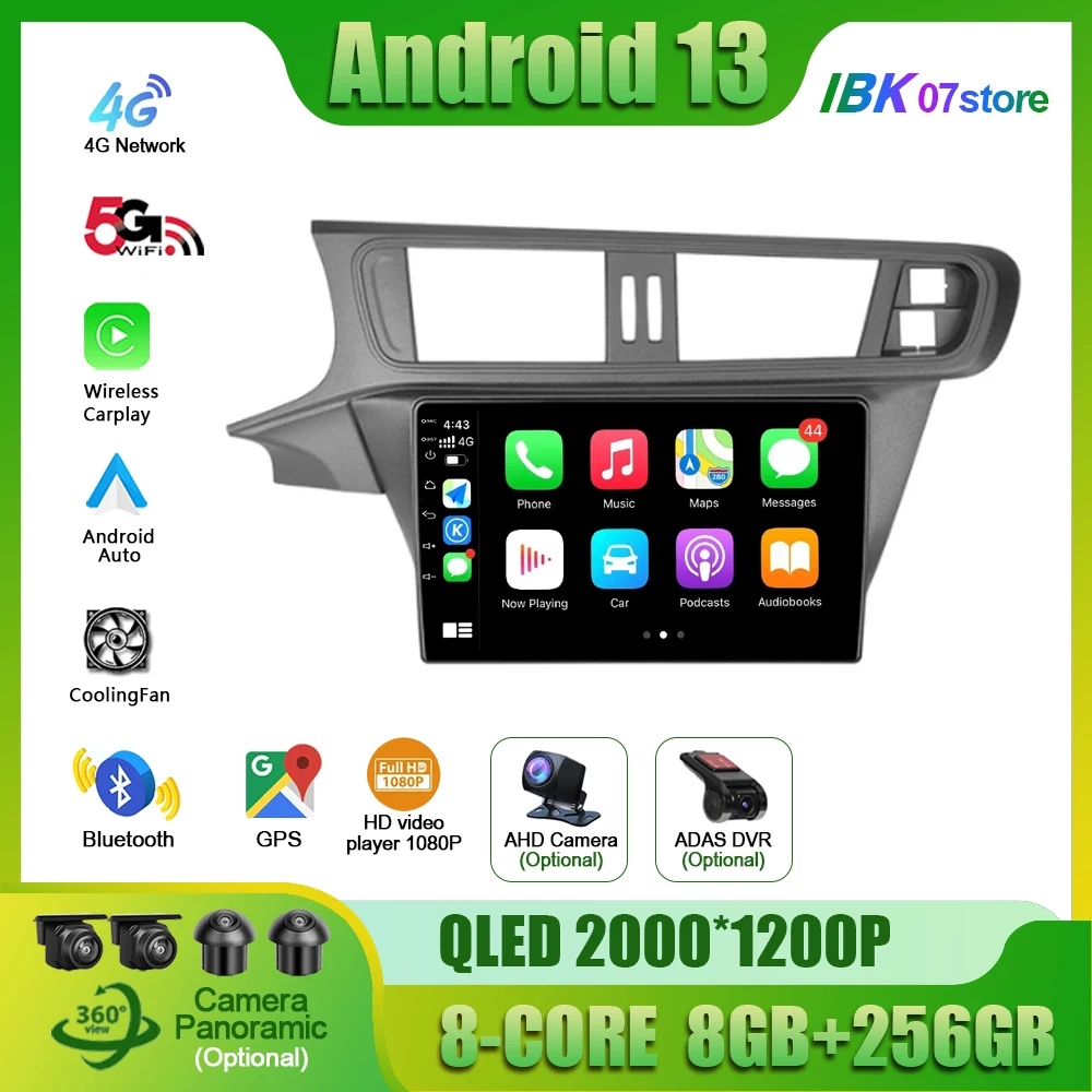 

Android13 For Citroen C3-XR 2010 - 2018 Car Video Player Radio GPS Stereo Unit Navigation HDR QLED Wifi car player android auto