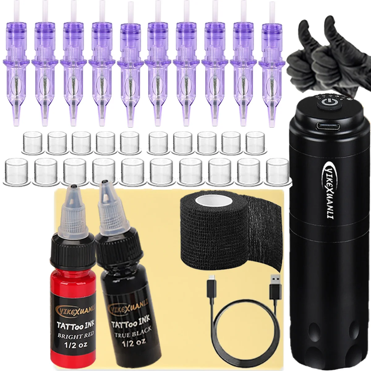 

Tattoo Gun Kits Tattoo Supplies Complete Tattoo Pen Kits Professional Tattoo Kits Wireless Power Tattoo Machine Kits