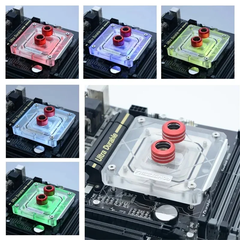 Imagem -04 - Cpu Water Cooler Block Intel1150 1151 2011 1366 Processador Cpu 5v Argb 12v Rgb Syncintel-xpm Frzzezmod1700